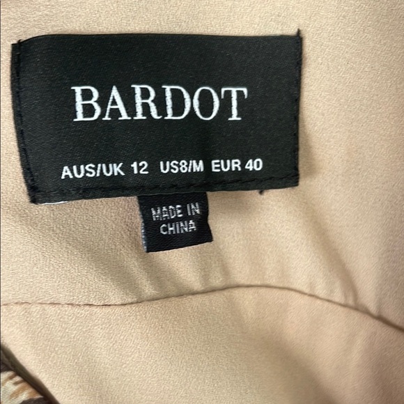 Bardot Revolve Cascading Ruffle Printed Ellie Midi Dress Slip Dress Sundress 8/M - Picture 3 of 17